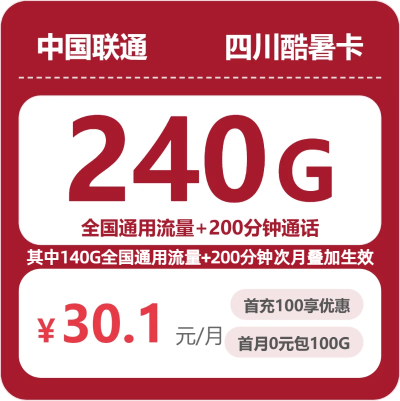 53251-联通四川酷暑卡封面图